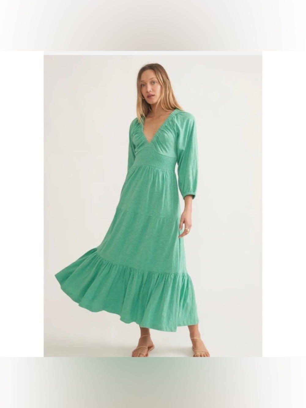 Marine Layer Florence Slub Midi Dress XS